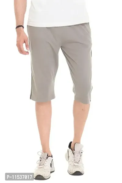 Colors  Blends - Men's Cotton Capris with Zipper Pockets