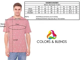 Colors & Blends - Men's Cotton Oversized T-Shirts (Lavender - M)-thumb2