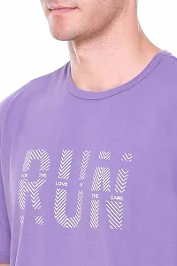 Colors & Blends - Men's Cotton Oversized T-Shirts (Lavender - M)-thumb4