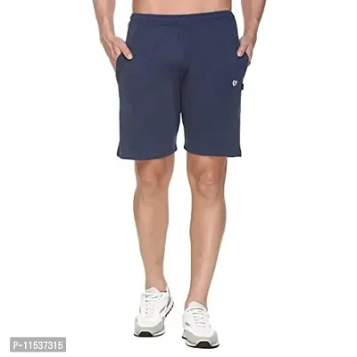 Colors & Blends - Men's Cotton Bermuda Shorts (Denim - M)
