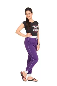 Colors  Blends - Women's Cotton Blend Track Pants-thumb3