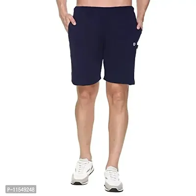 Colors & Blends - Men's Cotton Bermuda Shorts (Navy - 2XL)