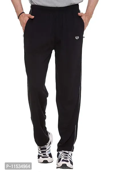 Colors  Blends Men's Regular Fit Cotton Blend Trackpants (LC-09-Black-S_Black_S)