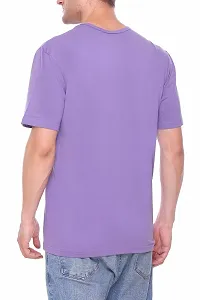 Colors & Blends - Men's Cotton Oversized T-Shirts (Lavender - M)-thumb1