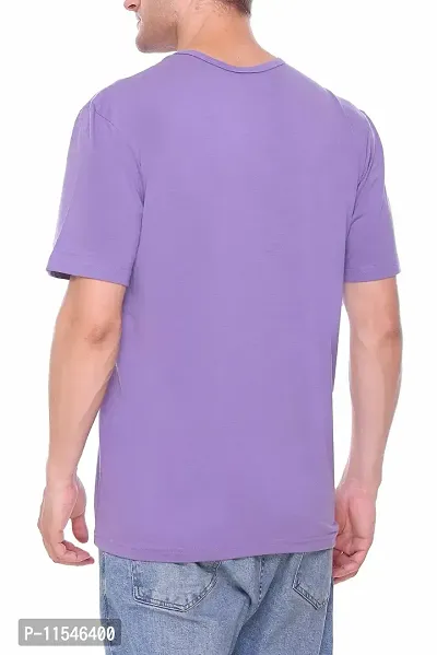 Colors & Blends - Men's Cotton Oversized T-Shirts (Lavender - M)-thumb2