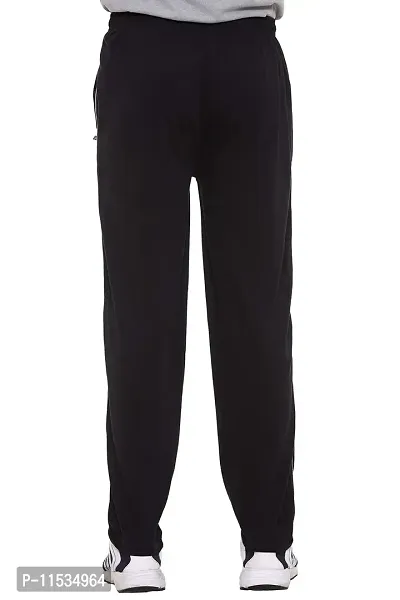 Colors  Blends Men's Regular Fit Cotton Blend Trackpants (LC-09-Black-S_Black_S)-thumb2