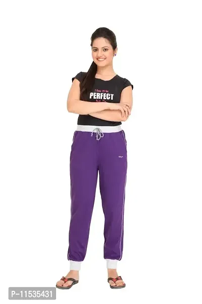 Colors  Blends - Women's Cotton Blend Track Pants-thumb2