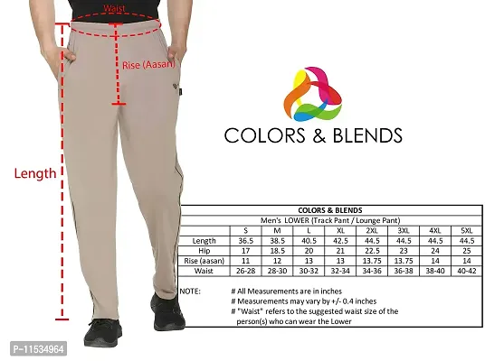 Colors  Blends Men's Regular Fit Cotton Blend Trackpants (LC-09-Black-S_Black_S)-thumb3