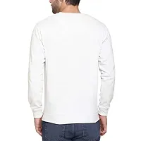 Colors & Blends - Men's Cotton Round Neck Printed Sweatshirt (Ecru. - M)-thumb1