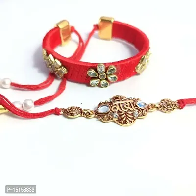 bhaiya bhabhi rakhi set, Pair rakhi combo of Premium rakhi-thumb0