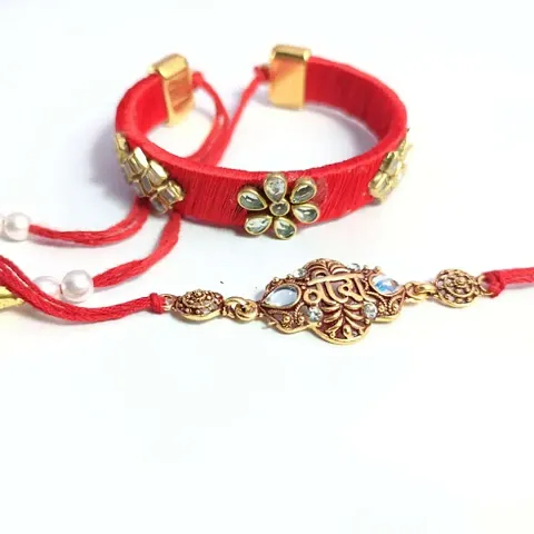 bhaiya bhabhi rakhi set, Pair rakhi combo of Premium rakhi