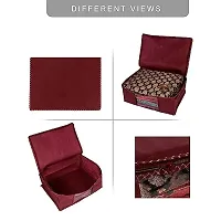 Maroon Saree Covers With Zip | Saree Covers For Storage | Saree Packing Covers For Wedding | (Plain_Maroon) Pack of 3-thumb4