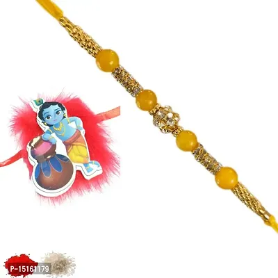 Rakhiya.com Designer Rakhi set of two, Multicolour rakhi, combo of two (set of 2), With Roli Chawal Packet 0215