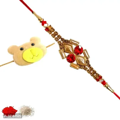 Rakhiya.com Designer Rakhi set of two, Multicolour rakhi, combo of two (set of 2), With Roli Chawal Packet 1111