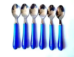 Stainless Steel Dinner/Table Spoons, Spoon Set, Length 16.5 cm, Set of 6, Silver-thumb1