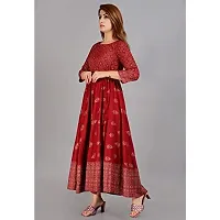 Resarupraj Women's Rayon Printed Anarkali Long Kurta-thumb2