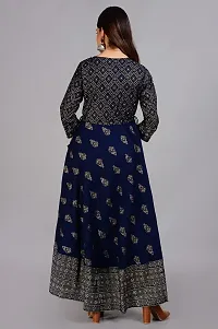 Resarupraj Women's Rayon Printed Anarkali Long Kurta-thumb3