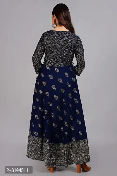 Resarupraj Women's Rayon Printed Anarkali Long Kurta-thumb4