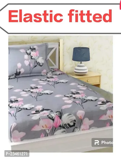 Single fully Elastic fitted bedsheet with 1 pillow cover-thumb0
