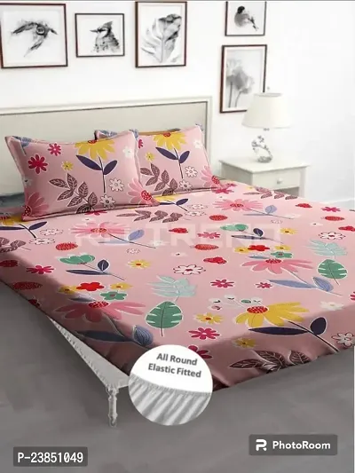 Mini Double Elastic fitted bedsheet with 2 pillow cover