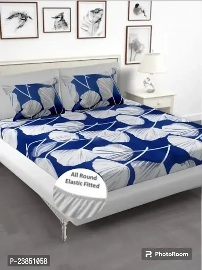 Mani Double Elastic fitted bedsheet with 2 pillow cover