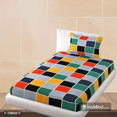 Classic Glace Cotton Single Bedsheet with Pillow Cover