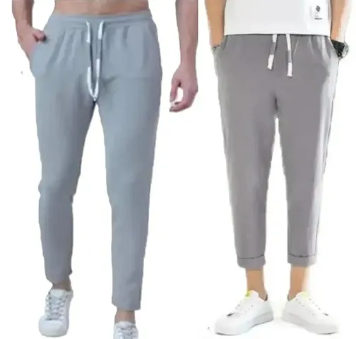 Stylish Polycotton Regular Track Pants For Men Pack Of 2