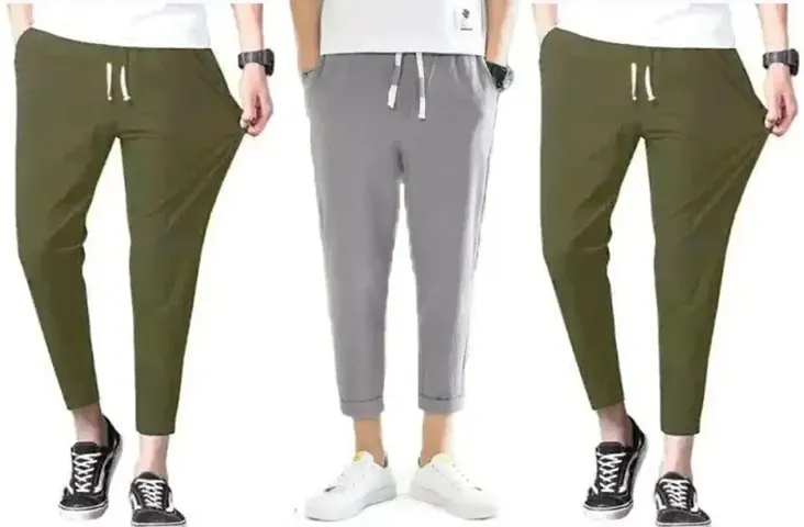 Comfortable Polycotton Regular Track Pants For Men 