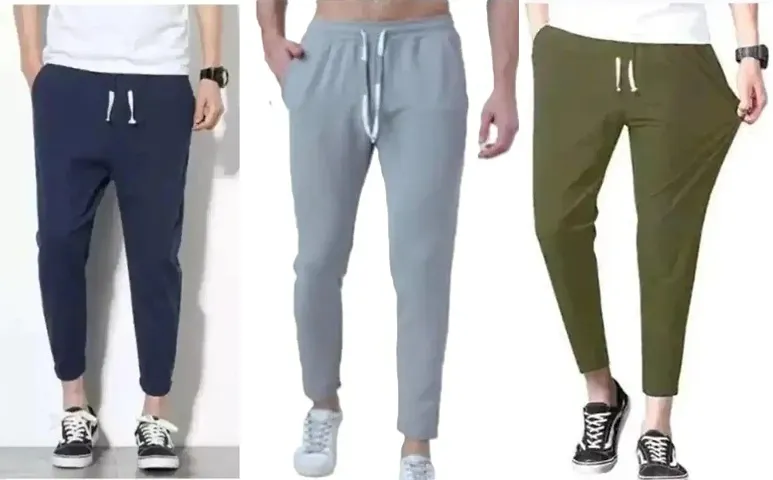 Stylish Polycotton Regular Track Pants For Men Pack Of 3