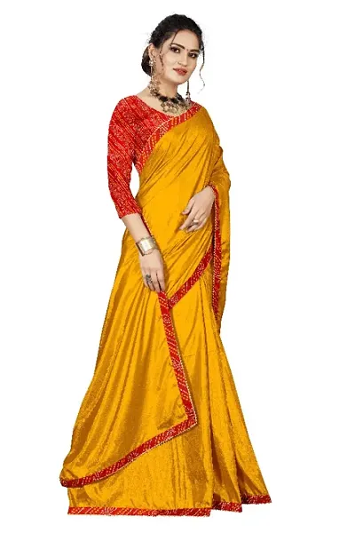 Beautiful Art Silk Saree with Blouse piece