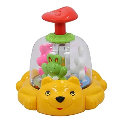 MADE IN INDIA BEST QUALITY AND STONG BABYS PUSH AND SPIN TOY.