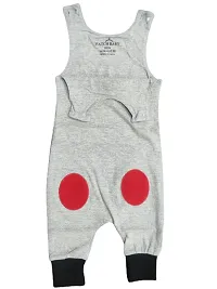 Hatch Baby grey Color Sleeveless Unisex Rompers/Sleep Suits for Baby Boys and Girls-thumb1
