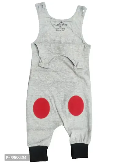 Hatch Baby grey Color Sleeveless Unisex Rompers/Sleep Suits for Baby Boys and Girls-thumb2
