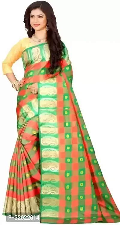 Stylish Cotton Saree without Blouse Piece