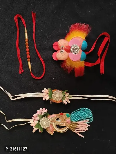 Brother and Sister Pair Rakhi Combo For Kids