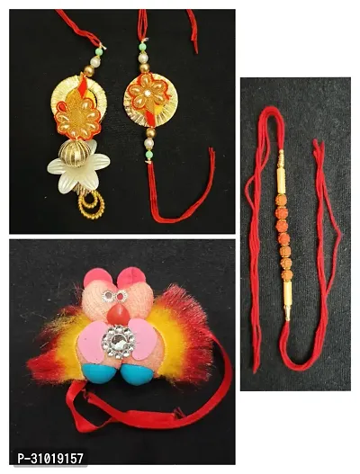 Brother and Sister Pair Rakhi Combo For Kids