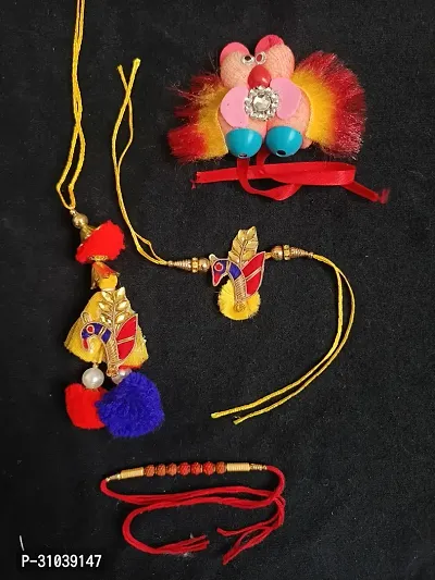 Brother and Sister Pair Rakhi Combo For Kids