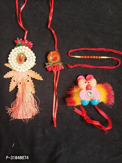 Brother and Sister Pair Rakhi Combo For Kids