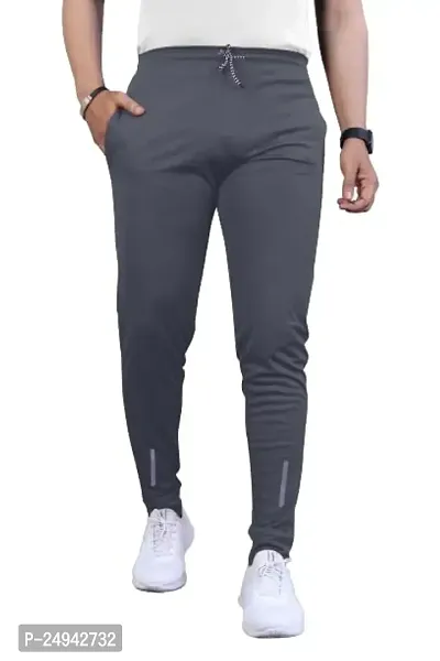 Men's Solid Lycra Full Elastic Jogger Track Pant-thumb0