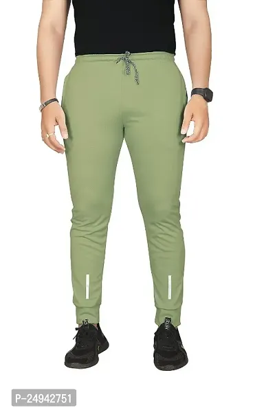 Men's Solid Lycra Full Elastic Jogger Track Pant-thumb0