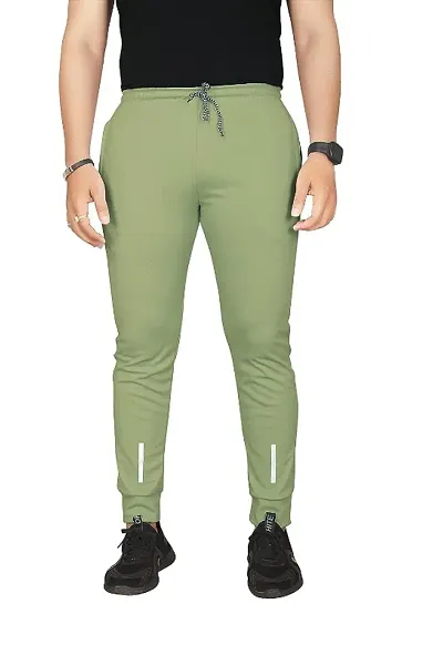 New Launched Polyester Blend Regular Track Pants For Men 