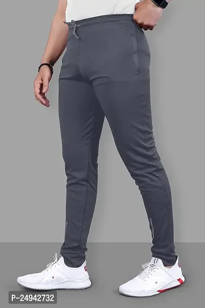 Men's Solid Lycra Full Elastic Jogger Track Pant-thumb5