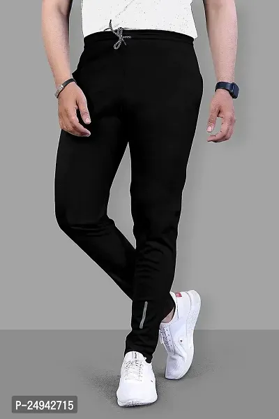 Men's Solid Lycra Full Elastic Jogger Track Pant-thumb2