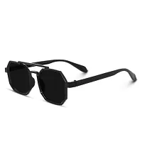 Sunglasses Riding Glasses, UV Protection Clubmaster, Wayfarer Sunglasses (60)  (For Men  Women, Black-thumb2