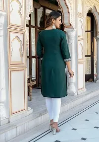 Elegant Rayon Embroidered Straight Kurta for Women-thumb2