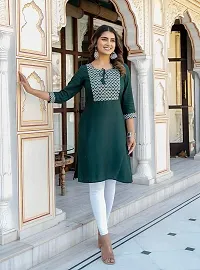 Elegant Rayon Embroidered Straight Kurta for Women-thumb3