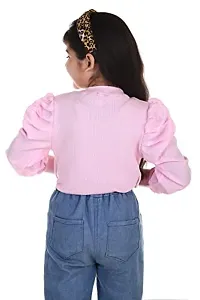 KIROTO Stylish  Fancy Puff Full Sleeve Tops for Girls Kids Pink-thumb3