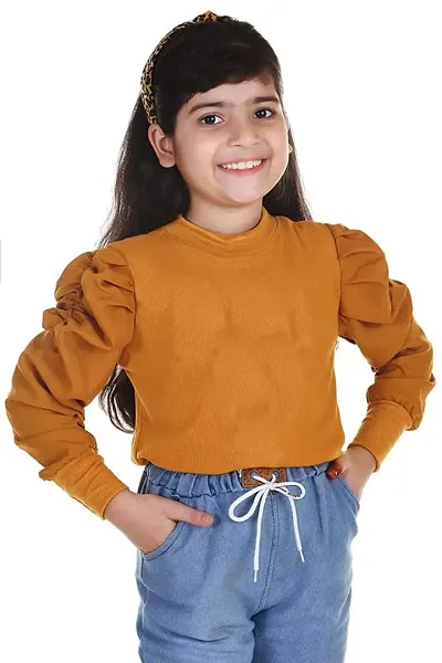 KIROTO Stylish Fancy Puff Full Sleeve Tops for Girls Kids