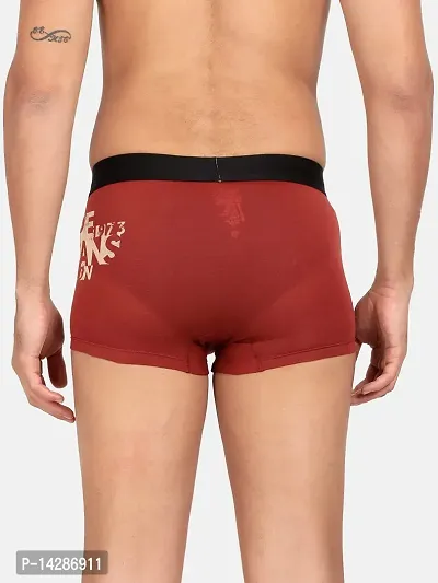 Pepe Jeans Men's Cotton Regular Printed Trunks (Pack of 1) (OPT07-01_Maroon 105 CM)-thumb4