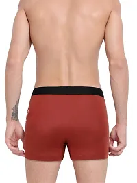 Pepe Jeans Men's Cotton Regular Printed Trunks (Pack of 1) (OPT07-01_Maroon 105 CM)-thumb2